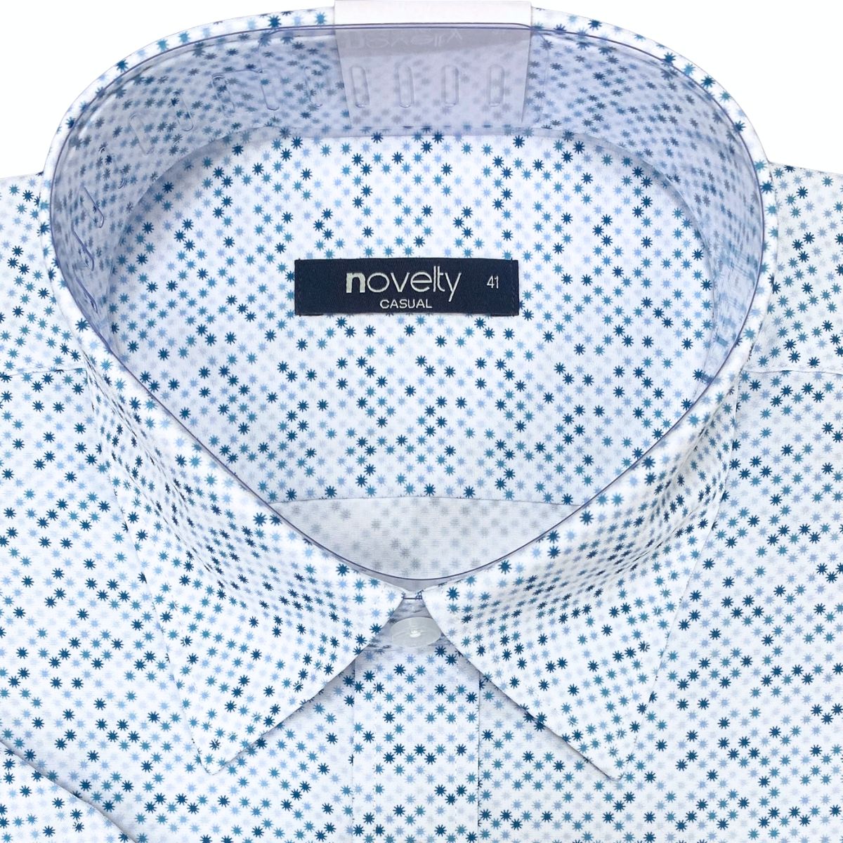 ÁO SƠ MI NAM NGẮN TAY NOVELTY CASUAL SPUN HOA VĂN TRẮNG NSMMINMSPB261190N
