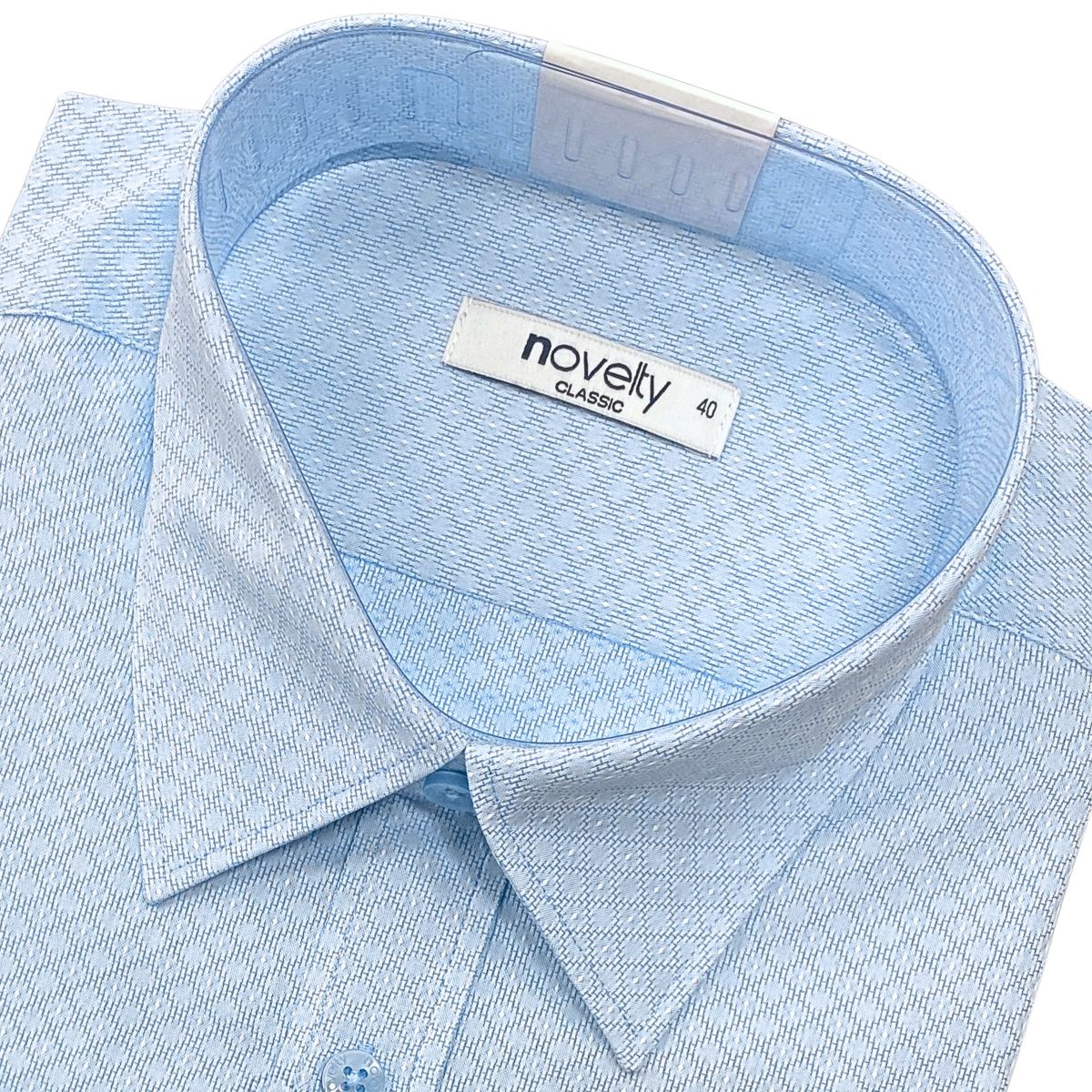 ÁO SƠ MI NAM DÀI TAY NOVELTY CLASSIC T/C RECYCLED HOA VĂN XANH NSMMINMRCC250777D