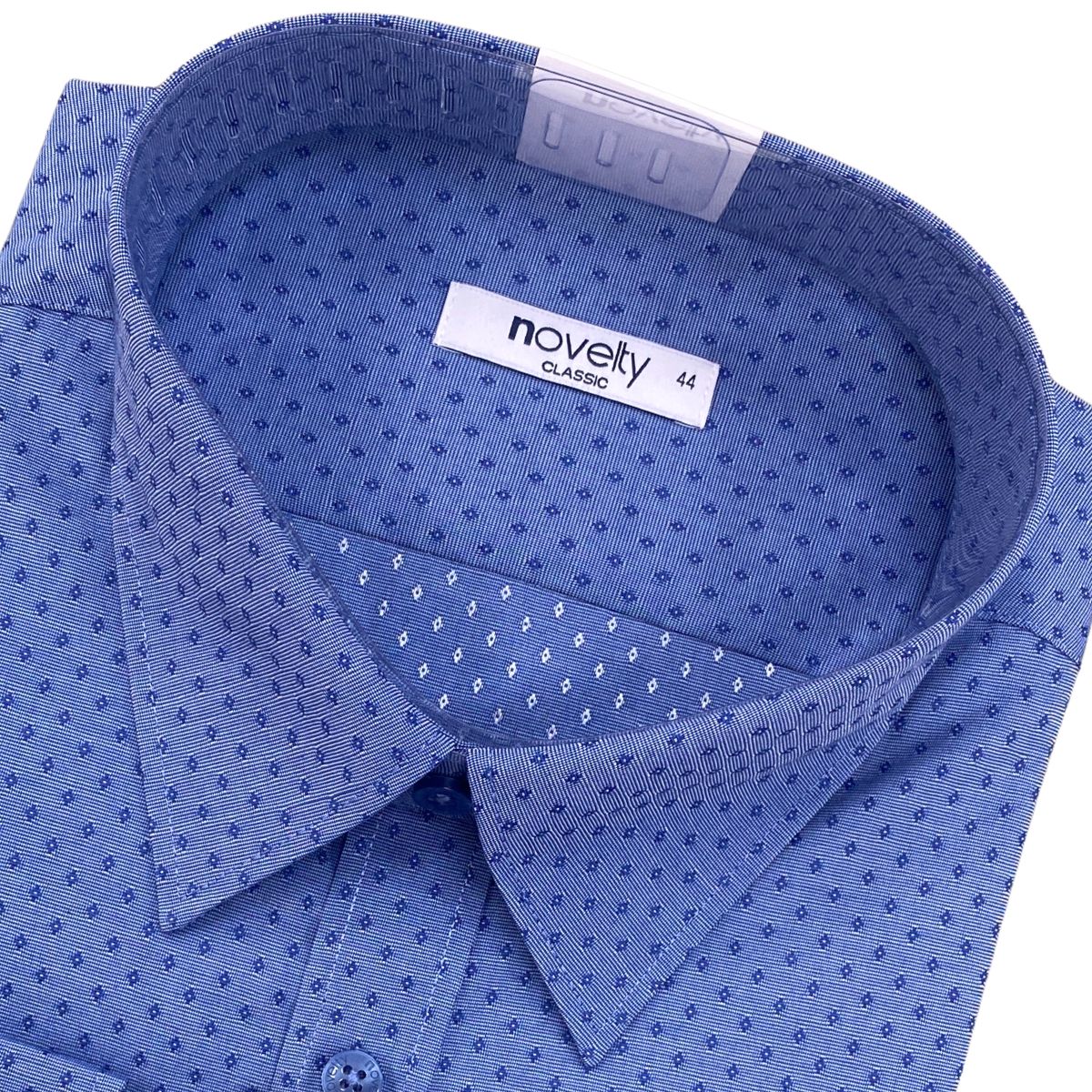 ÁO SƠ MI NAM DÀI TAY NOVELTY CLASSIC RECYCLED T/C HOA VĂN XANH NSMMINMRCC250763D