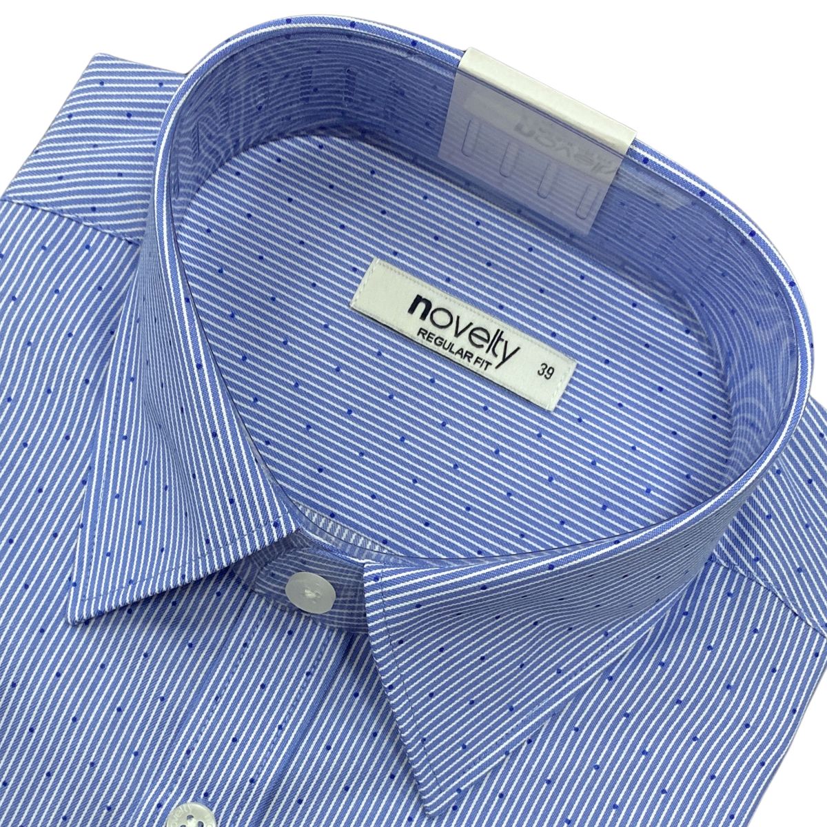 ÁO SƠ MI NAM NGẮN TAY NOVELTY REGULAR FIT RECYCLED T/C SỌC NHỎ NSMMSNMRCR250803N