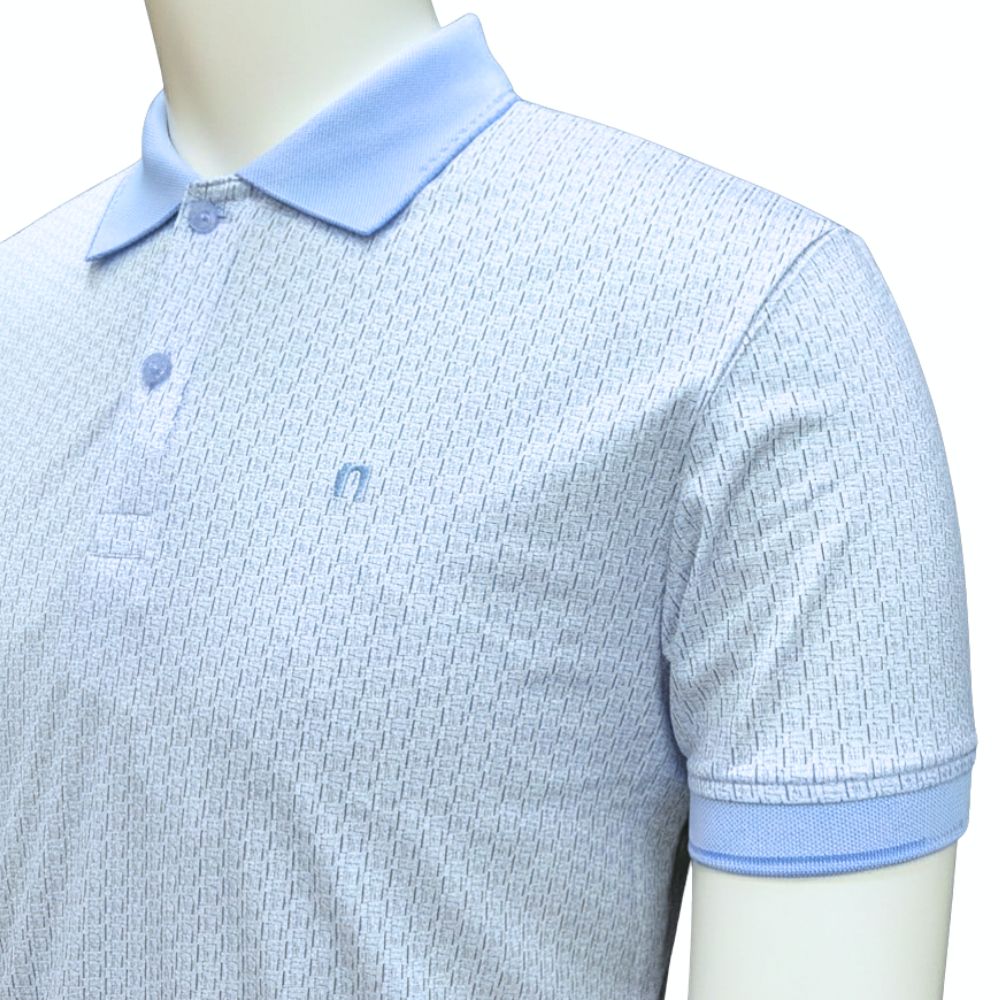 ÁO POLO NAM NOVELTY REGULAR FIT TENCEL HOA VĂN XANH NATMINMT3R260894N