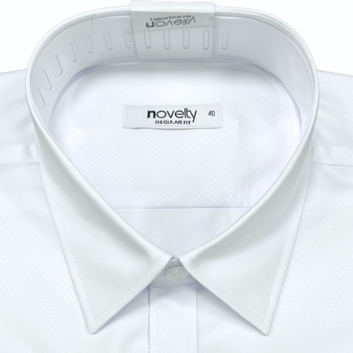 ÁO SƠ MI NAM NGẮN TAY NOVELTY REGULAR FIT SPUN MODAL TRƠN MÀU TRẮNG CÓ VÂN NSMMMWMT2R261007N