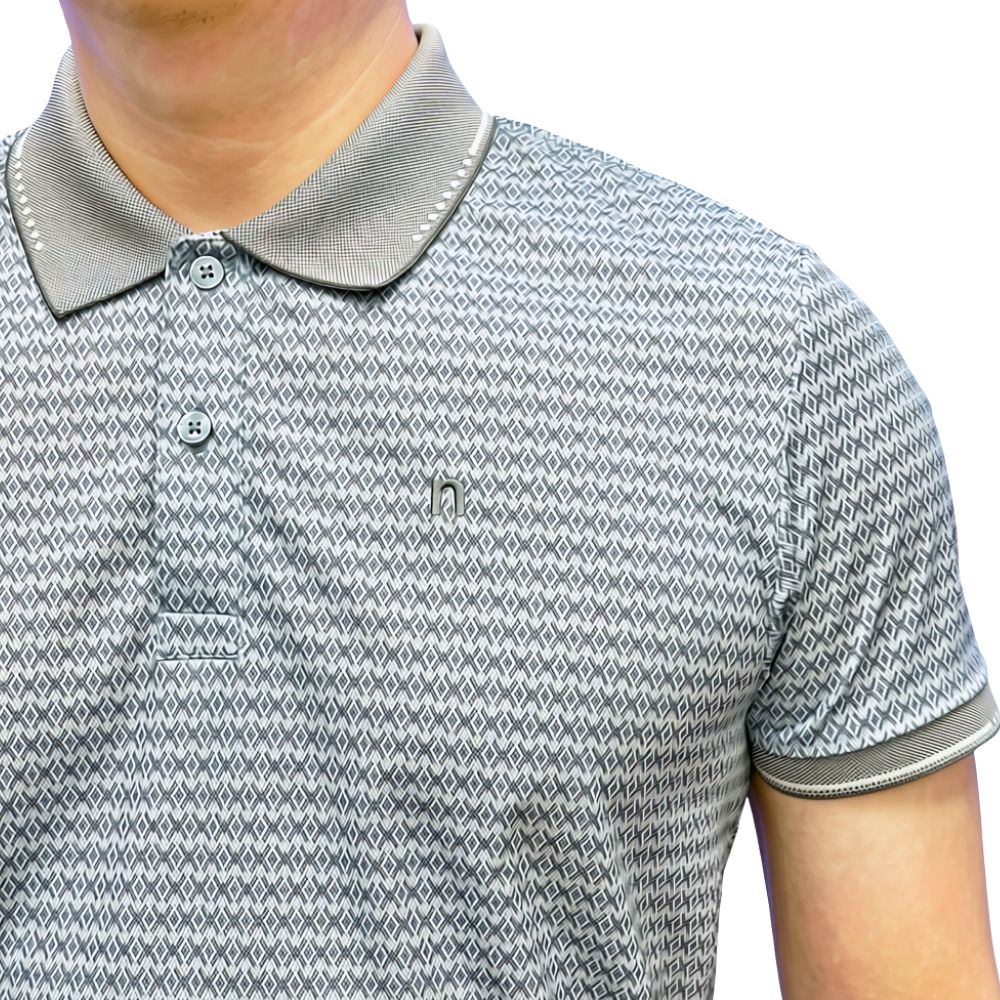 ÁO POLO NAM NOVELTY REGULAR FIT SPUN POLY HOA VĂN XANH LAM NATMINMPLR261176N