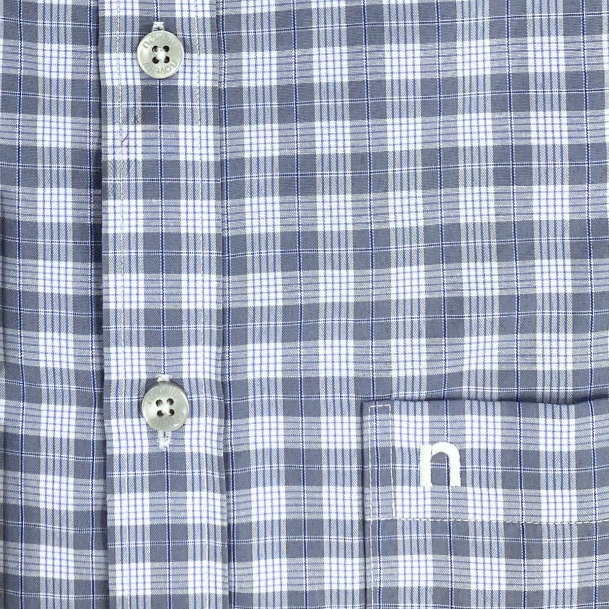 ÁO SƠ MI NAM NGẮN TAY NOVELTY CLASSIC T/C CARO GHI NSMMCNMTCC250469N