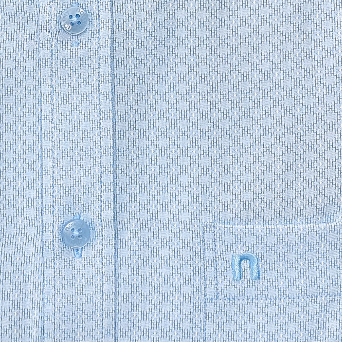 ÁO SƠ MI NAM DÀI TAY NOVELTY CLASSIC T/C RECYCLED HOA VĂN XANH NSMMINMRCC250777D