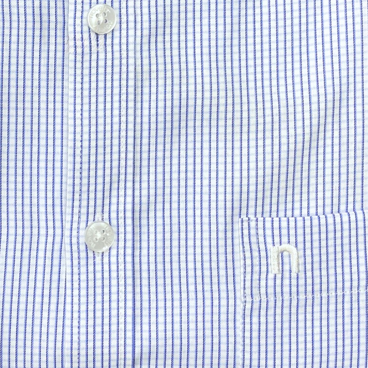 ÁO SƠ MI NAM DÀI TAY NOVELTY REGULAR FIT T/C RECYCLED SỌC NHỎ XANH NSMMSNMRCR250779D