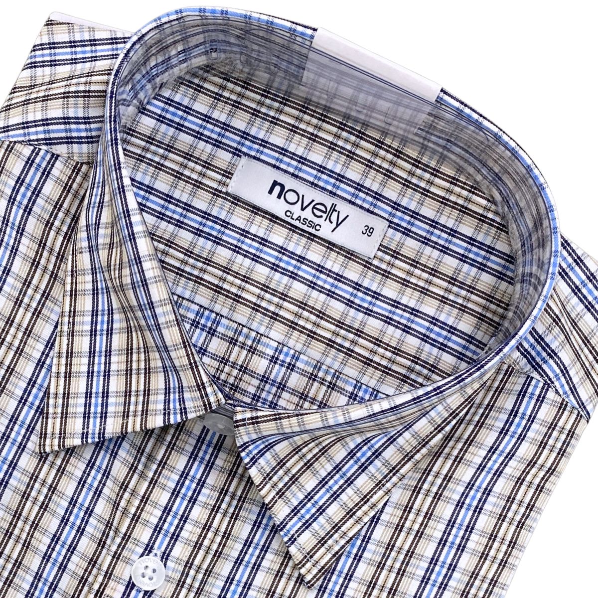 ÁO SƠ MI NAM NGẮN TAY NOVELTY CLASSIC RECYCLED T/C SỌC NHỎ NSMMSNMRCC250804N